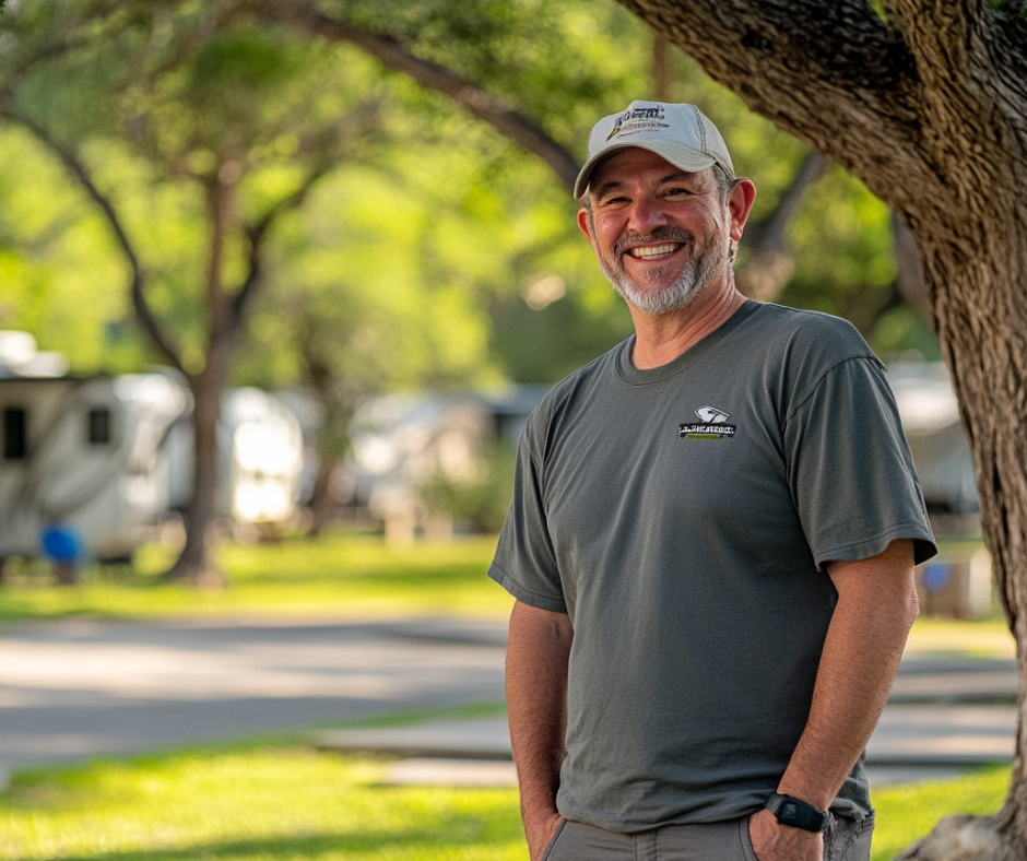 a man stays at the best rv park near downtown austin, tx